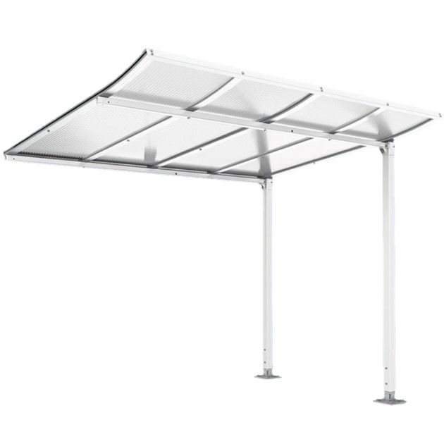 Extension abri vélo Modulo sans bardage blanc