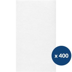 Serviettes papier pli 1/8 38 x 38 cm x400 blanc
