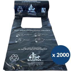 Sac déjection canine x2000 rouleaux