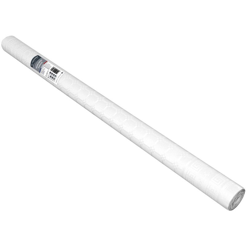 Nappe en papier damassé blanc 1,18 x 