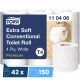 Papier toilette blanc extra doux Premium 4 plis Écolabel Tork T4 - Colis de 42 rouleaux