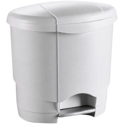 Poubelle de sanitaires à pédale en plastique 6 L