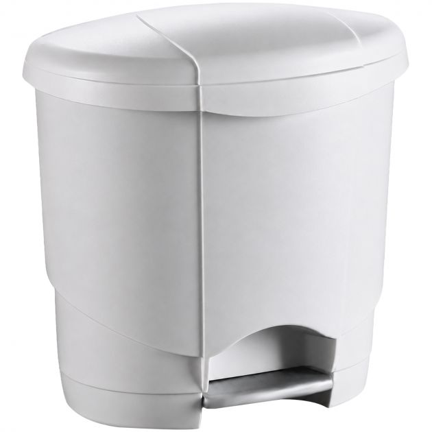 Poubelle de sanitaires à pédale en plastique 6L