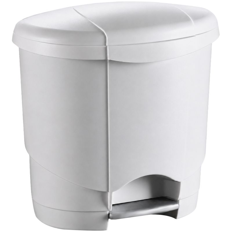 Poubelle de sanitaires à pédale en plastique 6L