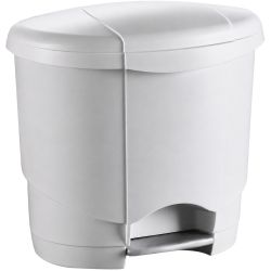Poubelle de sanitaires à pédale en plastique 12 L