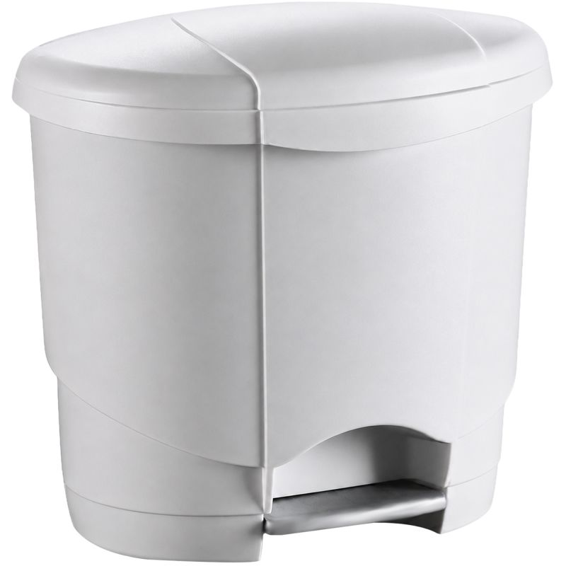Poubelle de sanitaires à pédale en plastique 12L