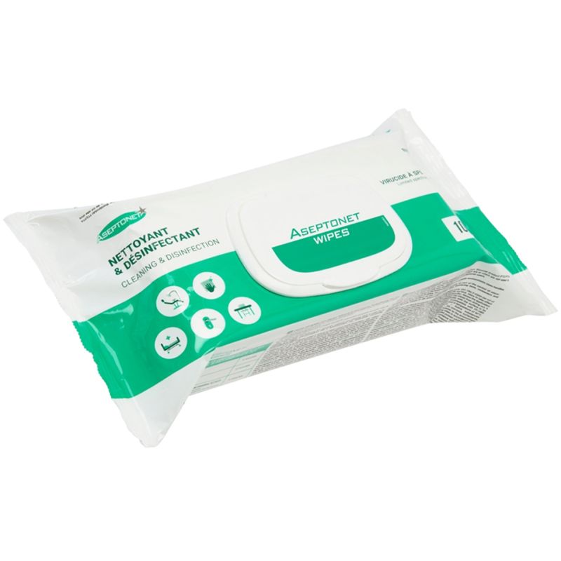 Lingettes nettoyantes désinfectantes milieu médical Aseptonet