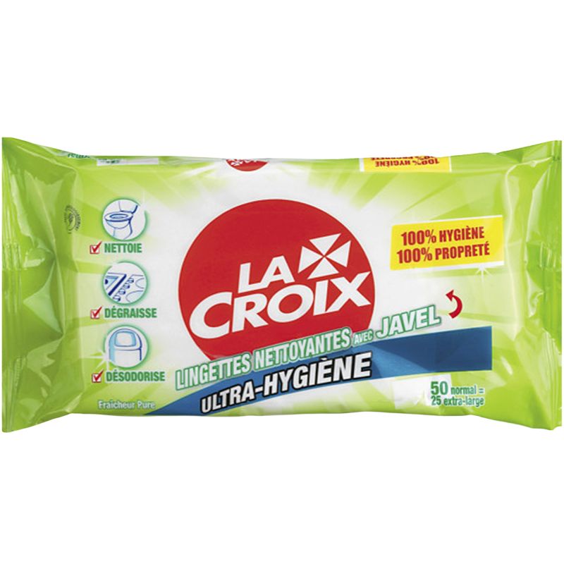 Lingettes Javel désinfectantes - étui de 50