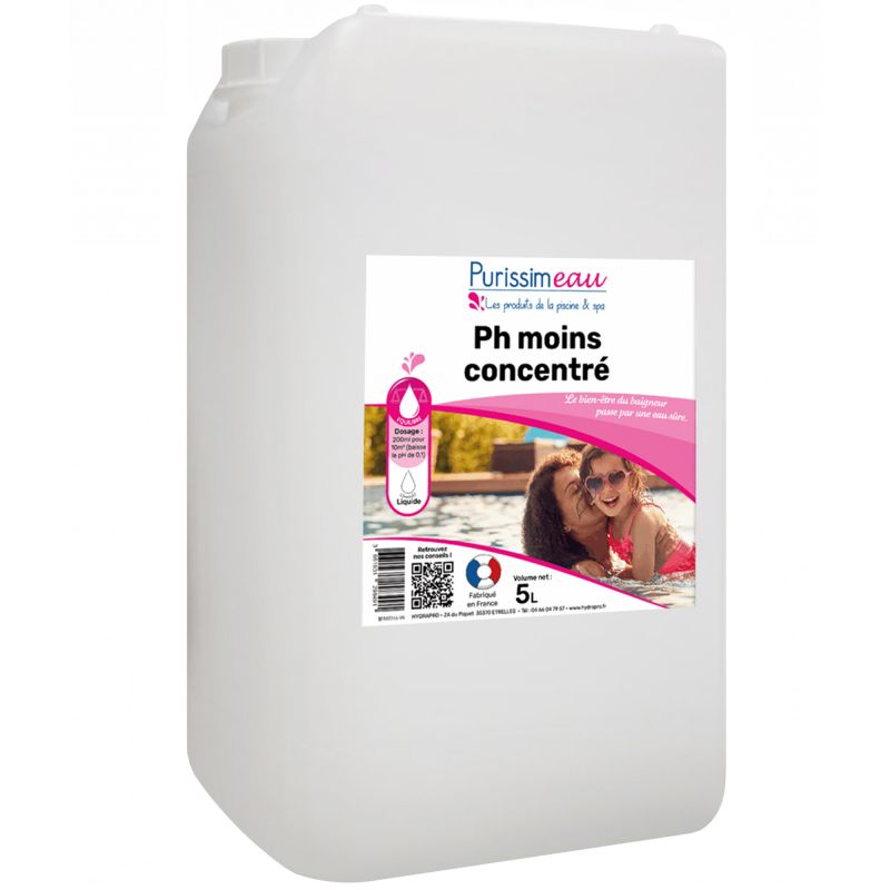 Ph moins liquide piscine professionnelle Purissimeau 20L