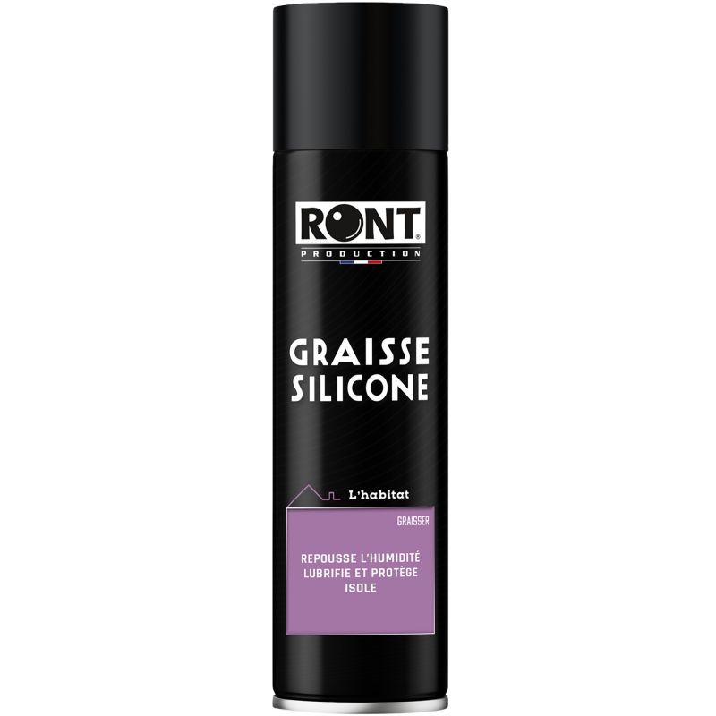 Spray graisse silicone d'étanchéité pour métaux, plastiques et caoutchoucs 520 ml Ront