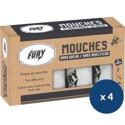 Ruban attrape mouche écologique Fury x 4