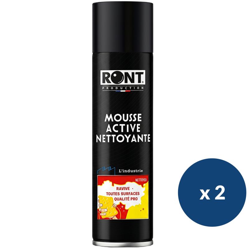 Mousse nettoyante multi-surfaces 520 ml Ront - lot de 2
