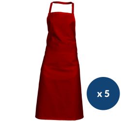 Tablier plongeur bordeaux x5