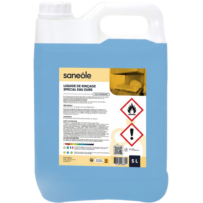 Liquide de rinçage professionnel spécial eau dure bidon de 5 L