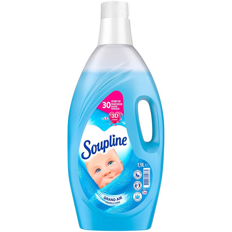 Adoucissant textile parfumé Soupline - bidon de 2 L