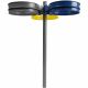 Support sac poubelle sur pied 3 flux 110 L