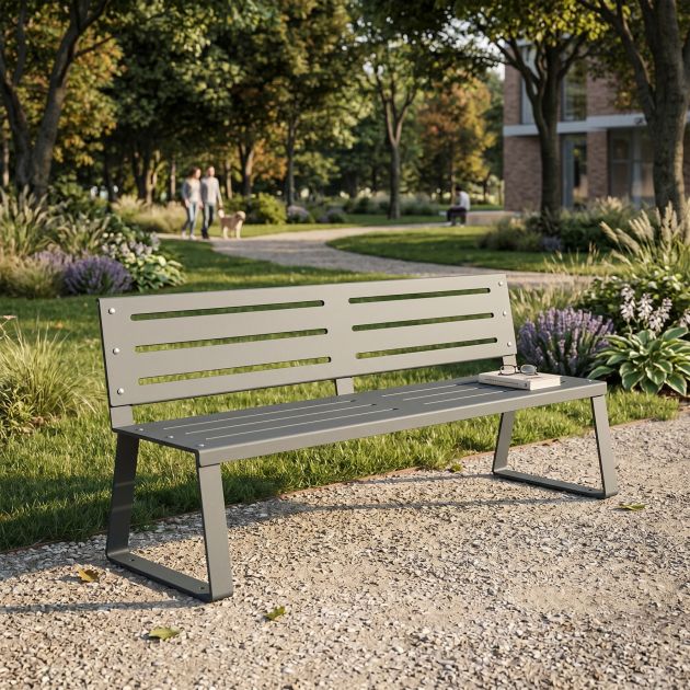 Banc public en métal à fixer Ballade