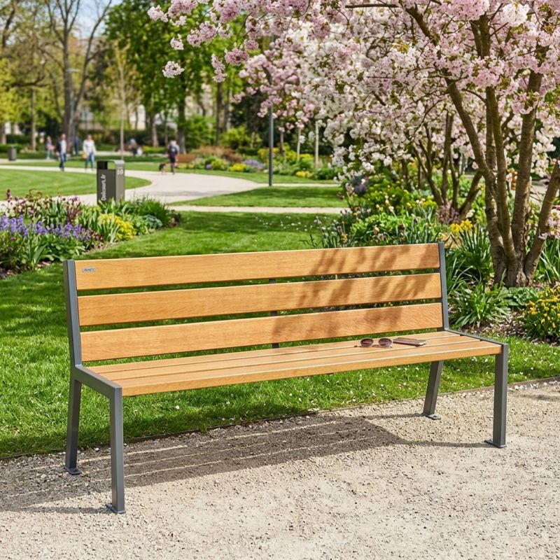 Banc public bois 180 cm