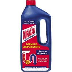 Gel déboucheur siphons et canalisations Ouragan 1 L - lot de 2