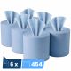 Maxi bobines bleues à dévidage central 450 formats - colis de 6