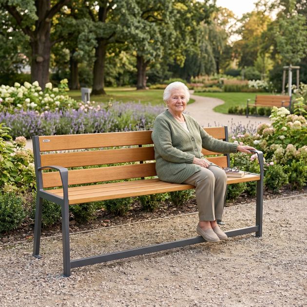 Banc public bois senior 180 cm