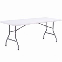Table pliante 153 cm en plastique 6 places PEHD