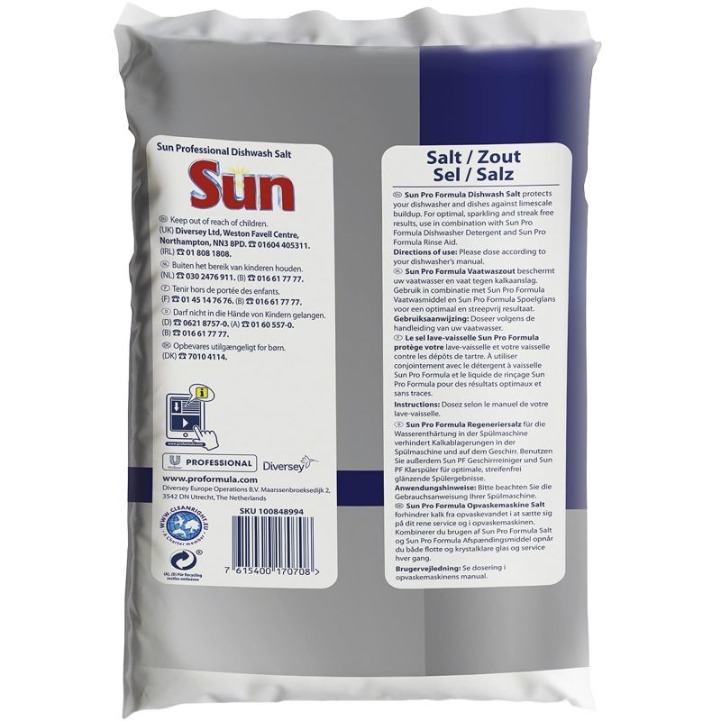 Sel régénérant lave-vaisselle Sun professionnel 2 kg