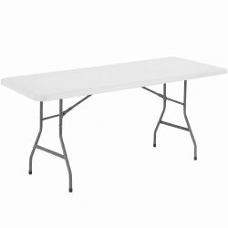 Table pliante 183 cm en plastique 8 places PEHD