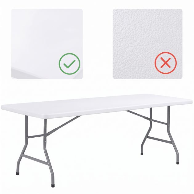Table pliante 183 cm en plastique 8 places PEHD