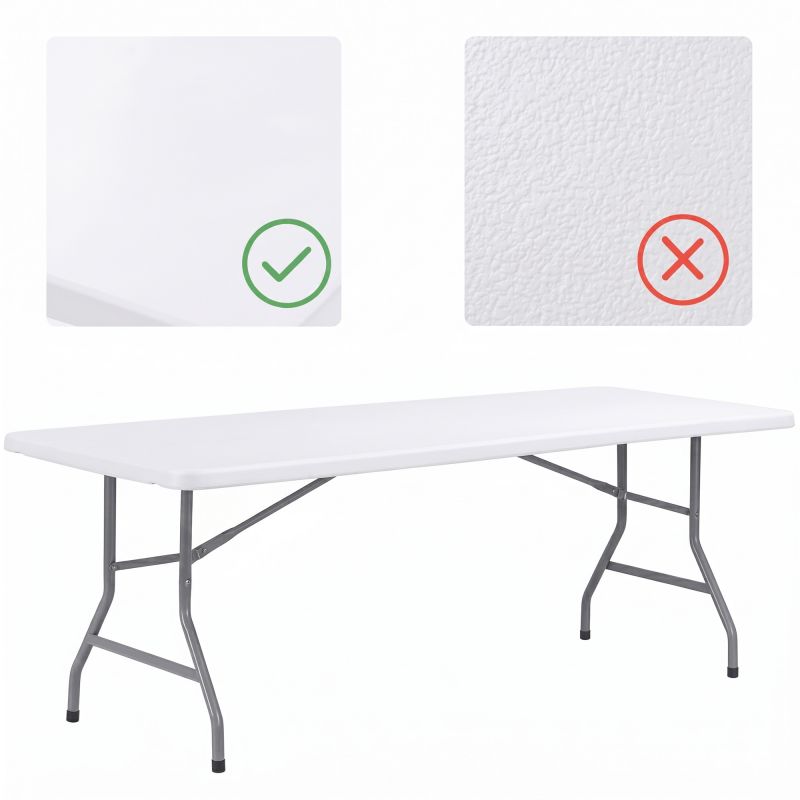Table pliante 183 cm en plastique 8 places PEHD