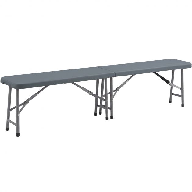 Banc pliant en plastique 4 places 183 cm PEHD