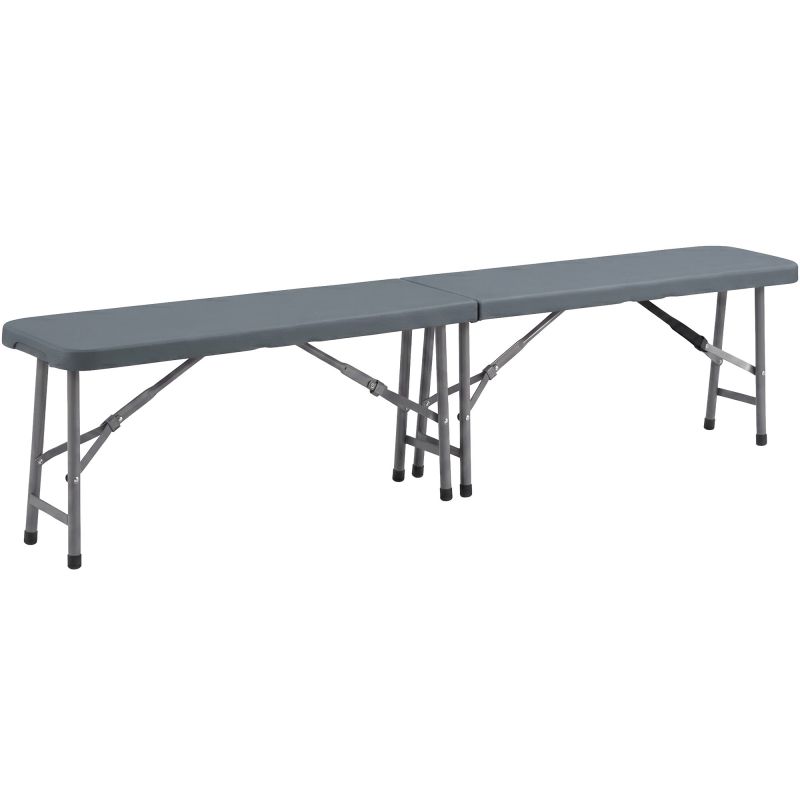 Banc pliant en plastique 4 places 183 cm PEHD