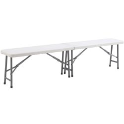 Banc pliant en plastique 4 places 183 cm PEHD