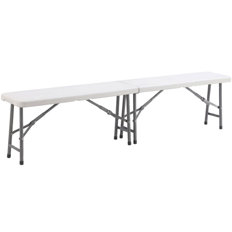 Banc pliant en plastique 4 places 183 cm PEHD