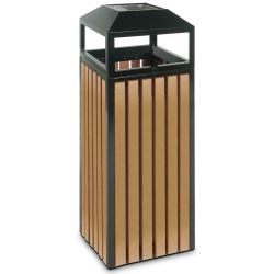 Poubelle extérieur bois avec cendrier