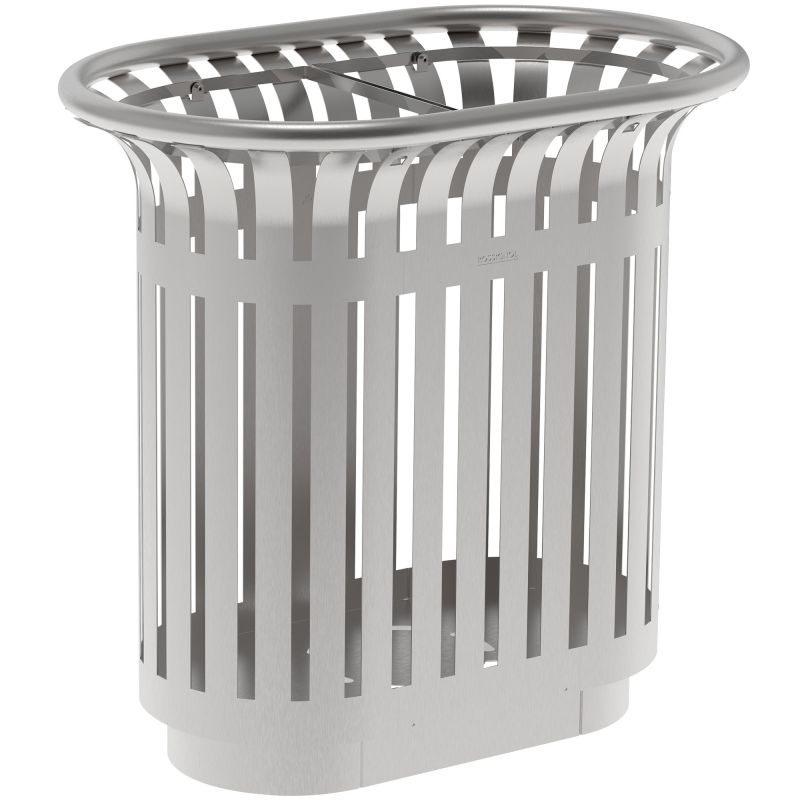 Corbeille tulipe bi flux inox Rossignol 2x60L inox 304