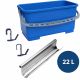 Seau de lavage pour vitres avec grille d\'essorage en inox 22L