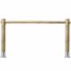 Barrière range 4 vélos en bois 2 m