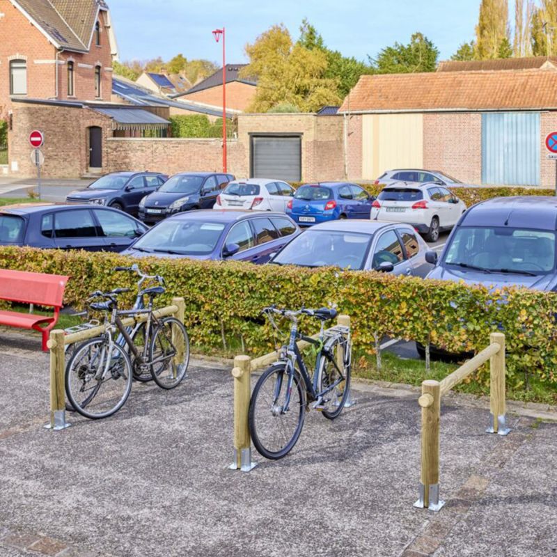 Barrière range vélo en bois