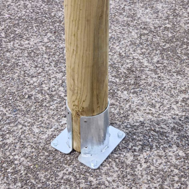 Platine de fixation pour barrière range vélo bois