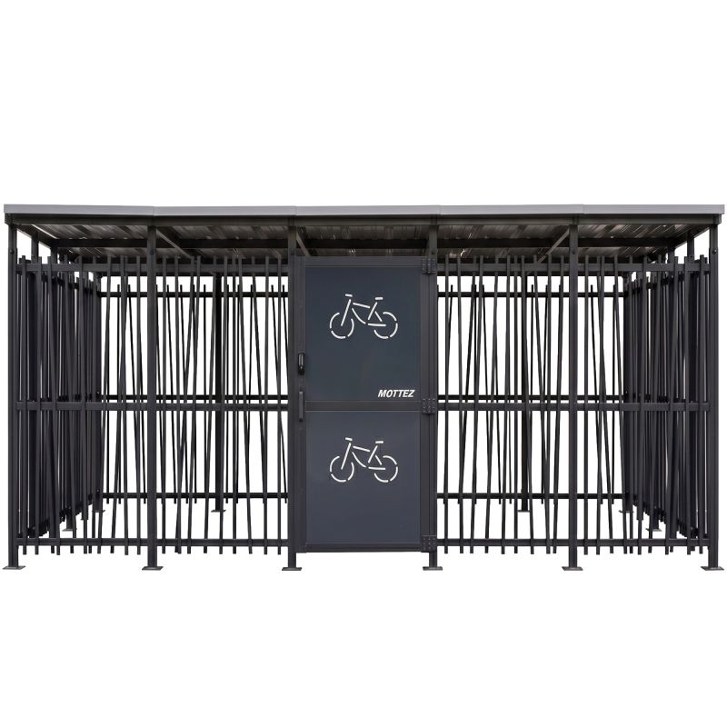 Abri vélo extérieur bambou face