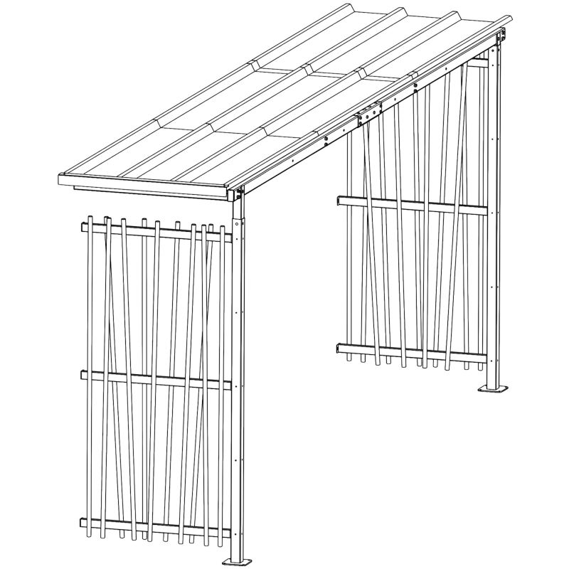 Extension pour abri vélo bambou 3x5m et 5x5m