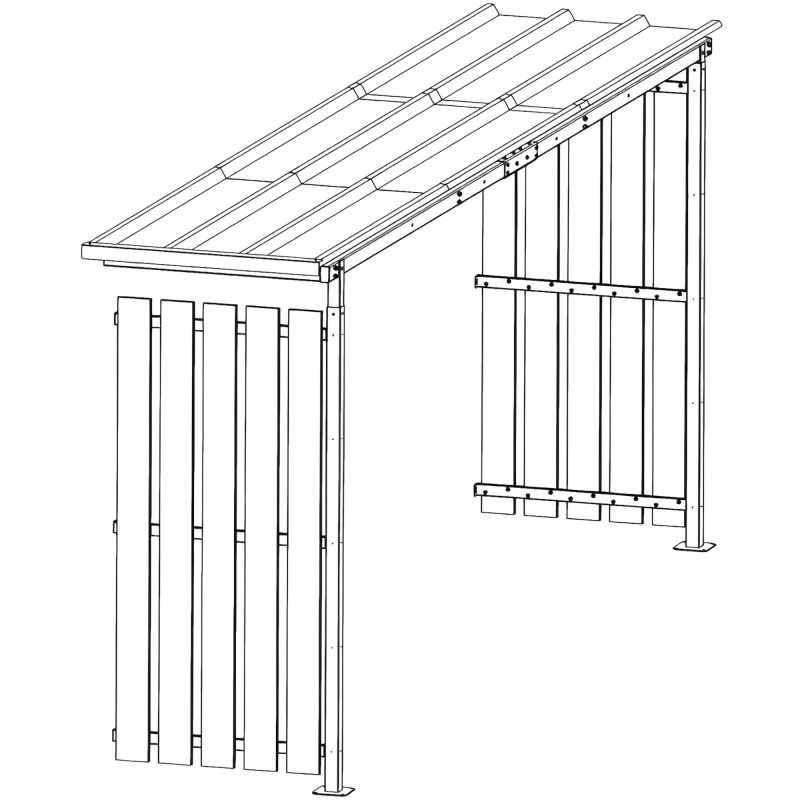 Extension pour abri vélo en bois 3x5m et 5x5m