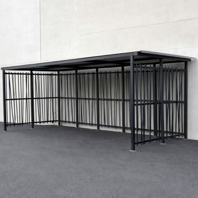 Abri vélo ouvert bambou 2x5m