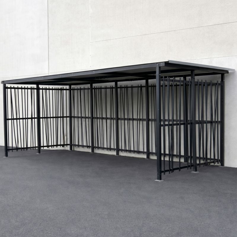 Abri vélo ouvert bambou 2x5m