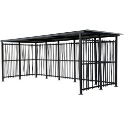 Abri vélo ouvert bambou 2x5m