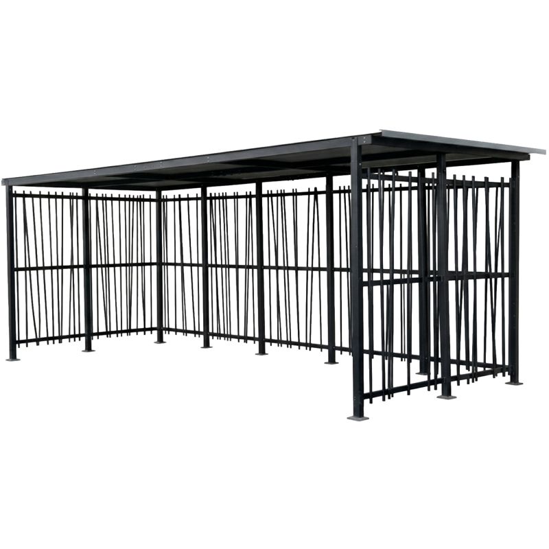 Abri vélo ouvert bambou 2x5m