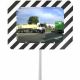 Miroir routier rectangulaire avec cadre en PVC 90°
