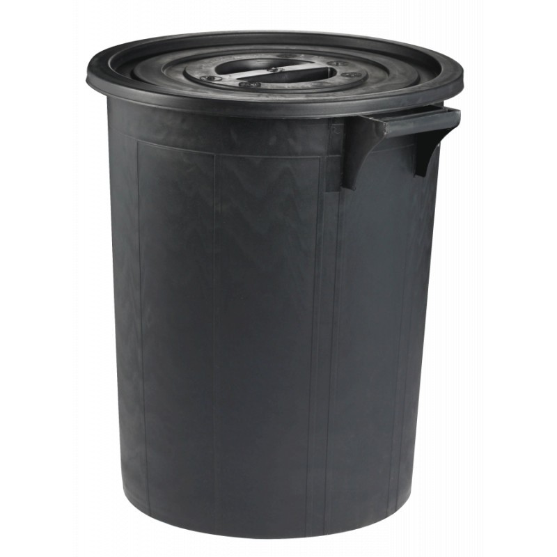 Poubelle noire Rubbermaid 75L Poubelle noire Rubbermaid 75L