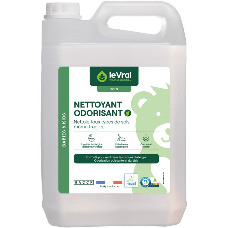 Nettoyant sol bebe écologique Le Vrai Professionnel